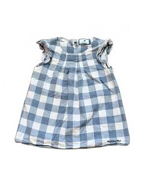 Properly Tied Mary Beth Dress Blue and White Check Size 6 Girls